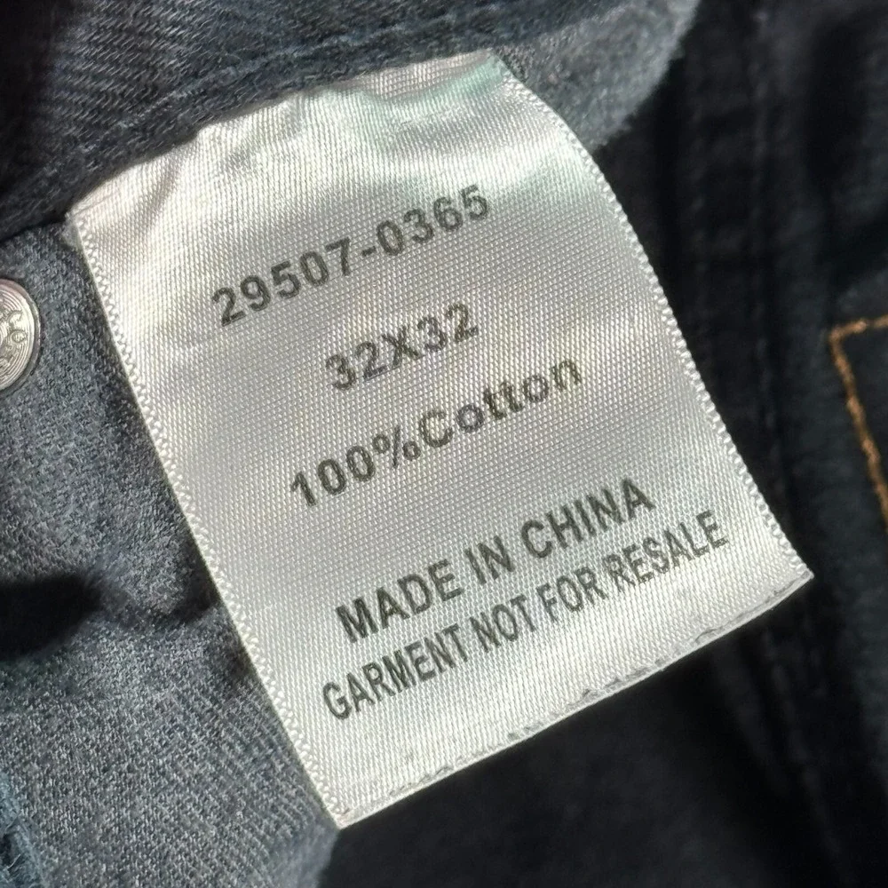 Levis 502 Jeans Mens 32x32‎ Black Tapered Leg Limited Rare Comfort Denim Stretch